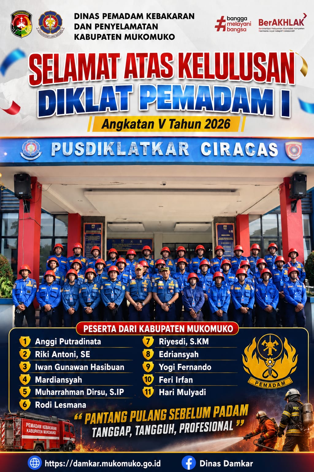 DIKLAT PEMADAM I ANGKATAN V TAHUN ANGGARAN 2026
